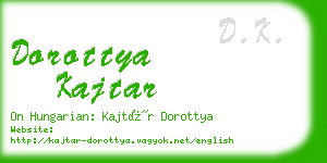 dorottya kajtar business card